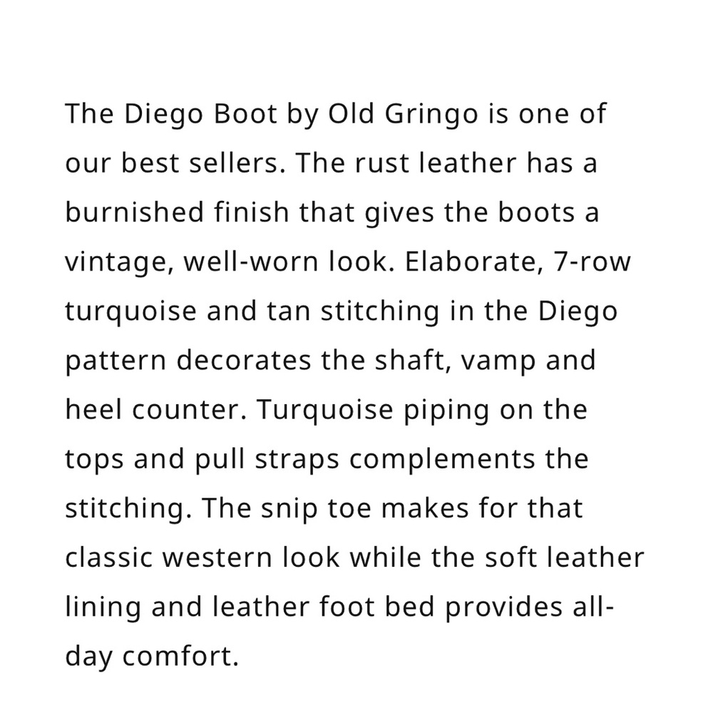 Old Gringo Diego Boots Brown with Turquoise and Tan Stitching - Picture 10 of 10